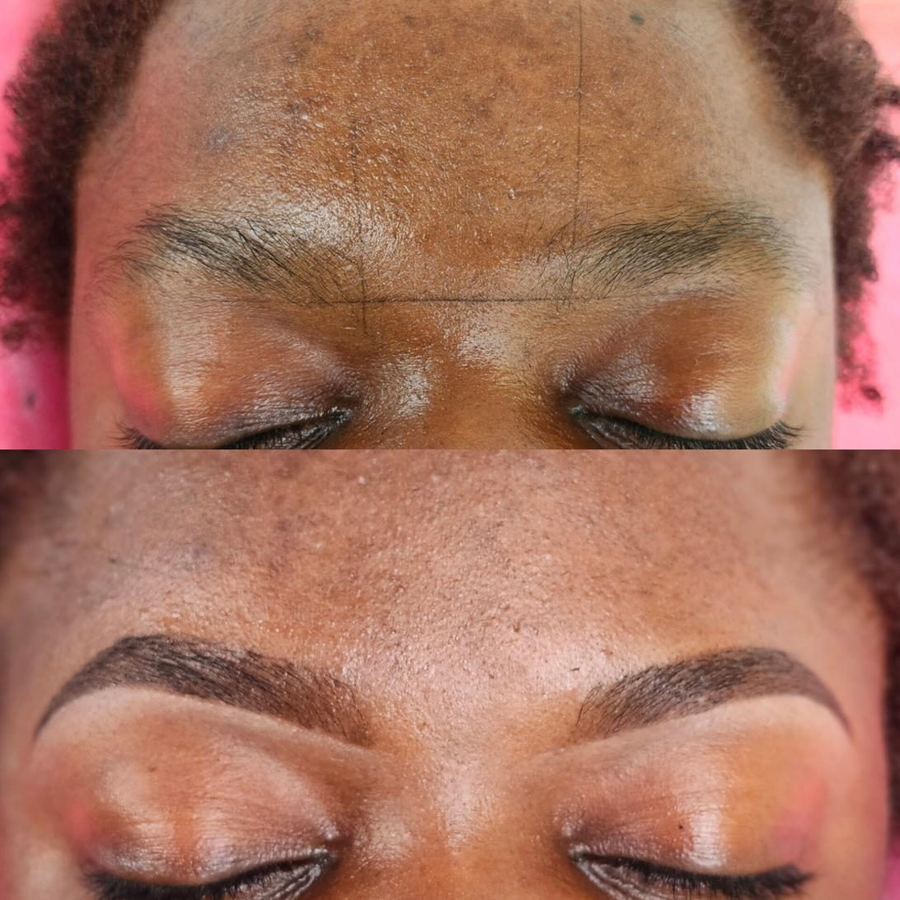 Brow shaping result